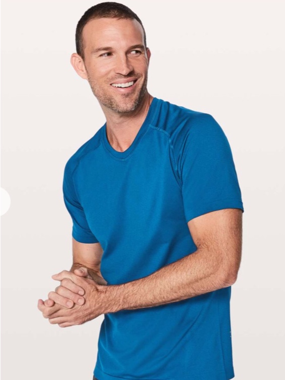 lululemon athletica Men's Metal Vent Tech  Short Sleeve Tee - Royal Blue size L